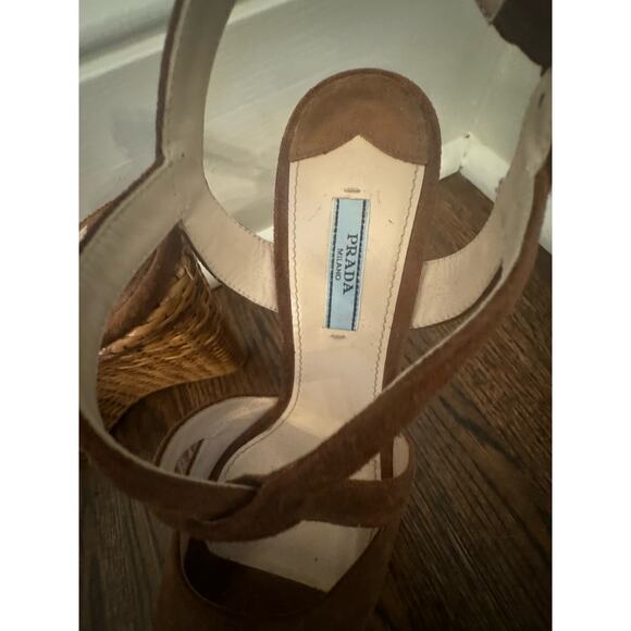 PRADA Suede Colorblock Pattern Espadrilles Size 9/ 39 - Picture 4 of 7